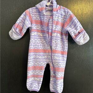 Columbia Purple and Pink Patterned Kids Footie